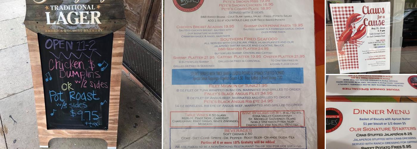 Biscuits & Blues Menu