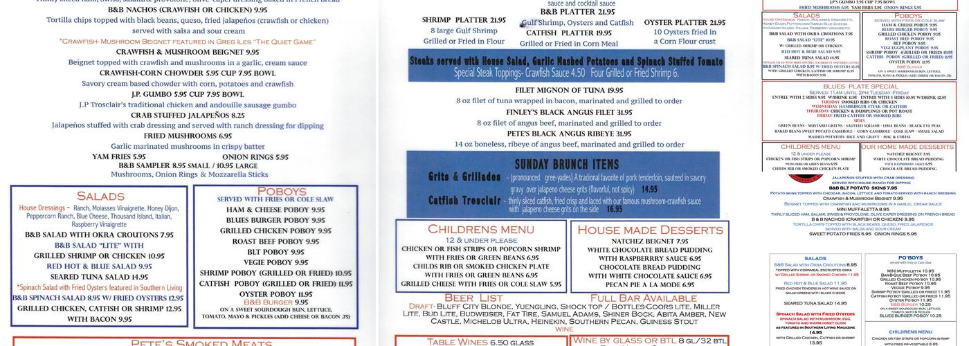 Biscuits & Blues Menu