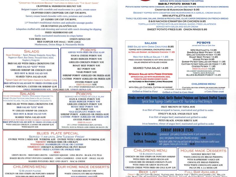 Biscuits & Blues Menu