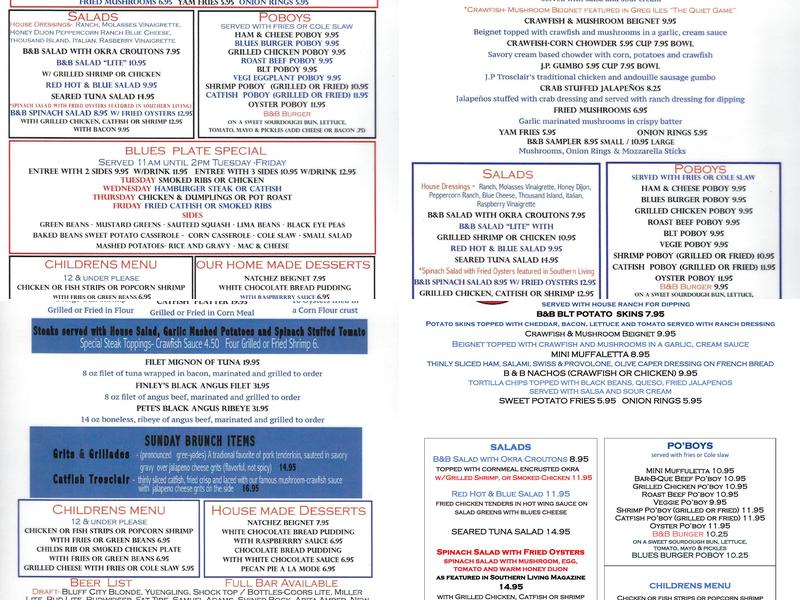 Biscuits & Blues Menu