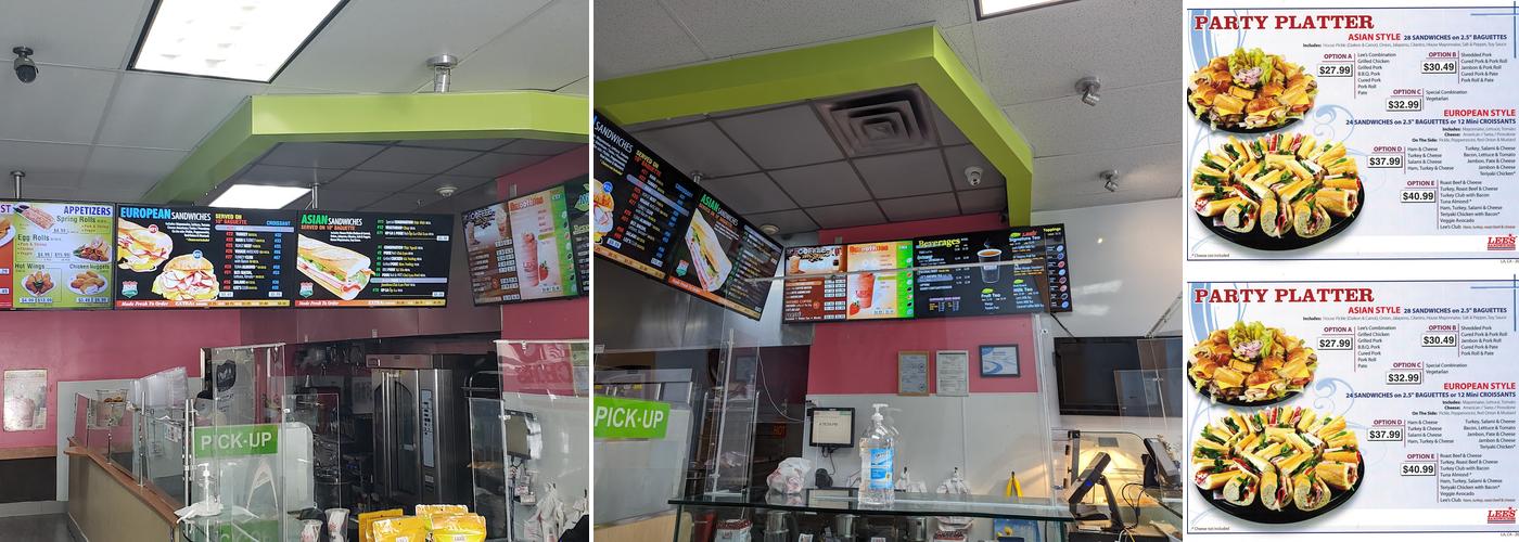 Lee's Sandwiches Menu