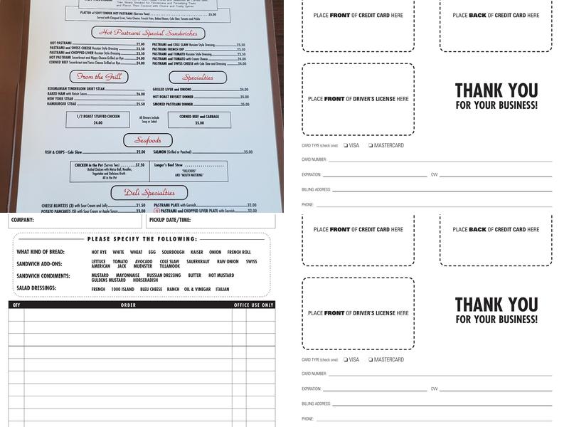Langer's Delicatessen-Restaurant Menu