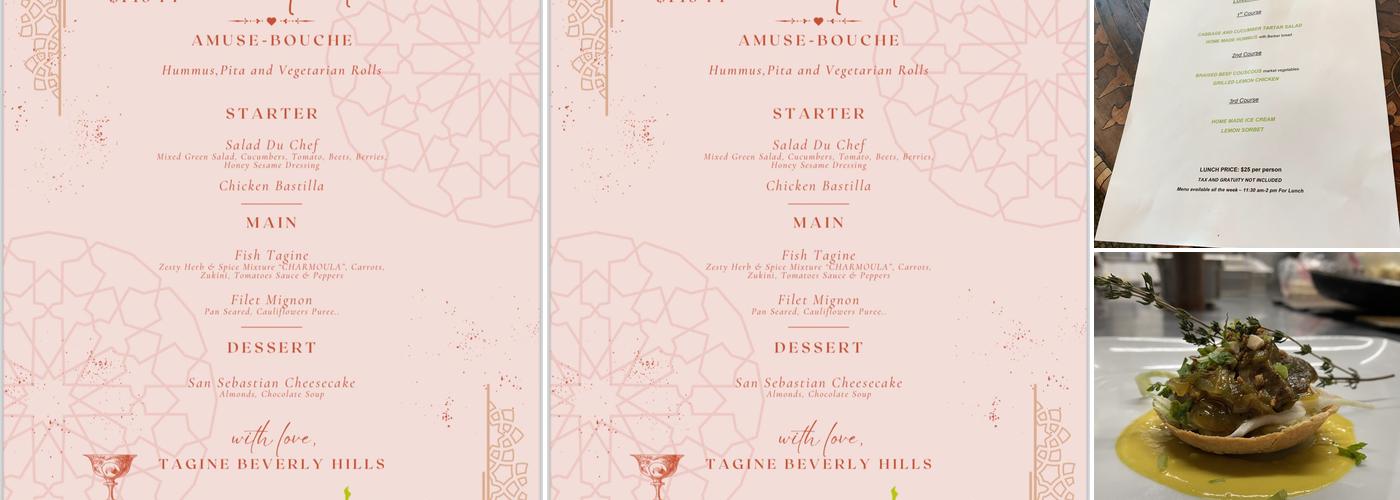 Tagine Menu