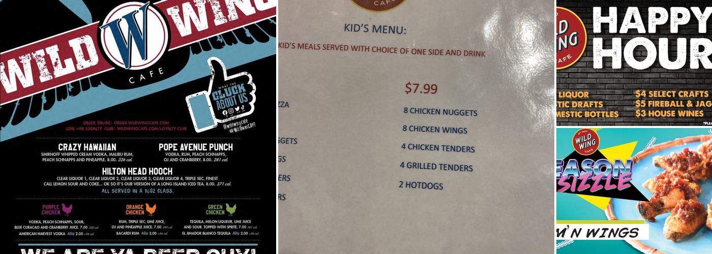 Wild Wing Cafe Menu