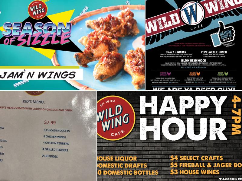 Wild Wing Cafe Menu