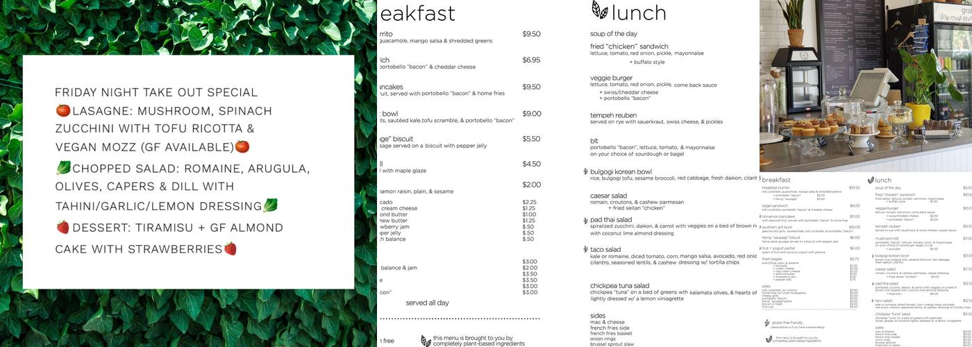 Gnome Café Menu