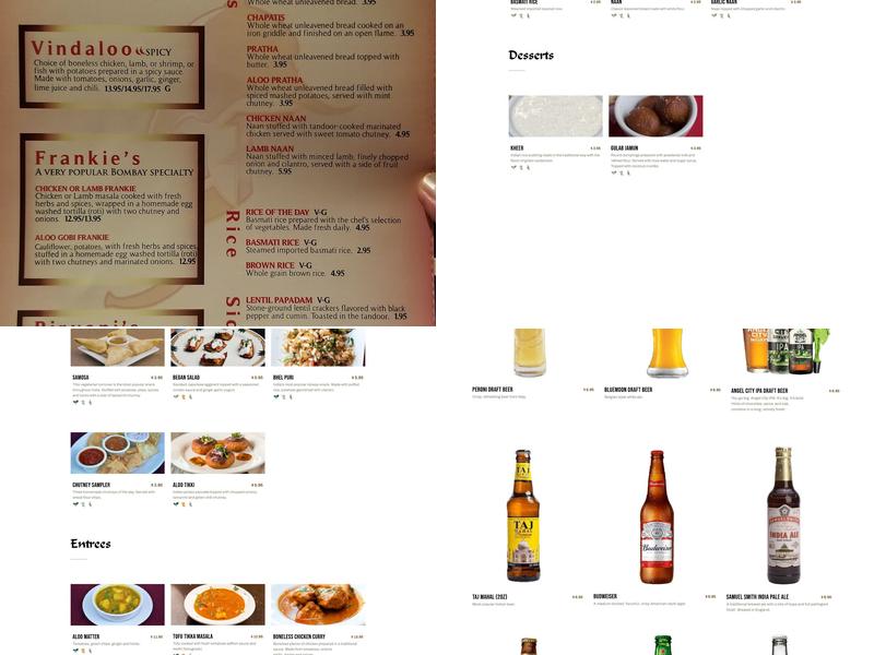 Flavor of India Burbank Menu