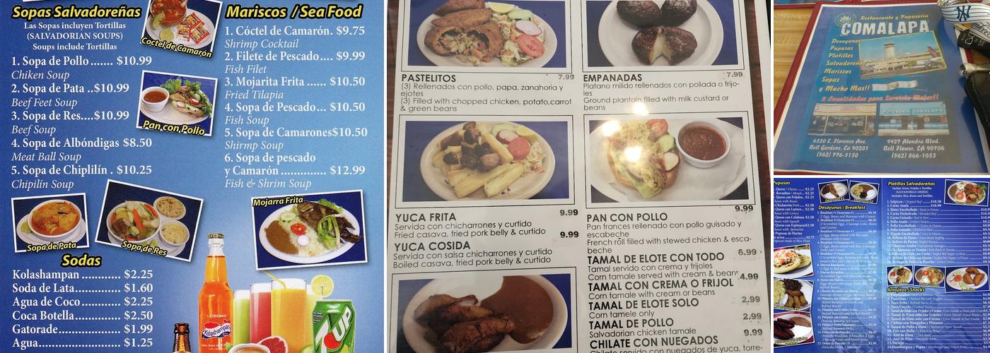 Pupuseria Comalapa Menu