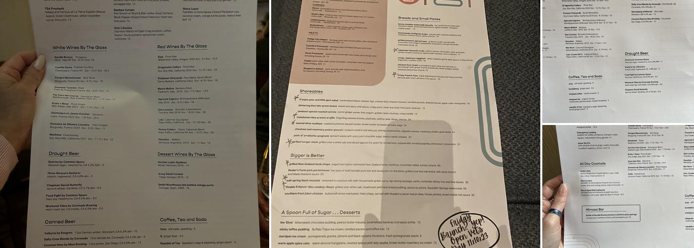 Manhattan Beach Post Menu