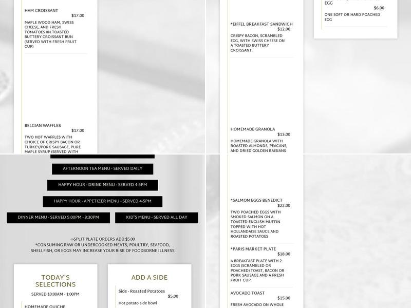 East Bay Meeting House Bar & Cafe Menu