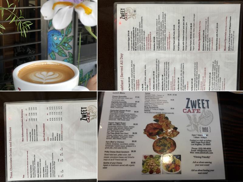 Zweet Cafe Menu