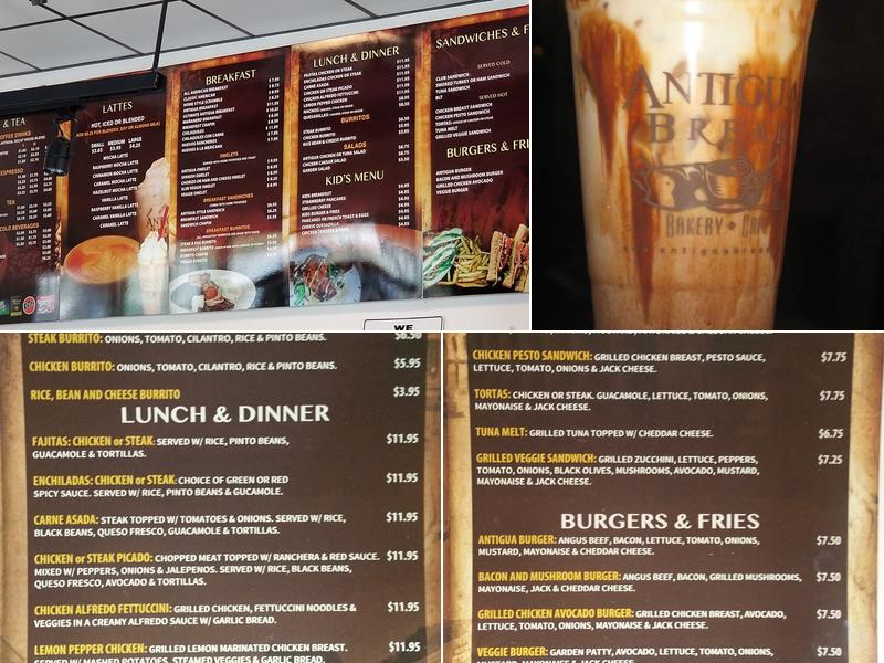 Antigua Bread Menu