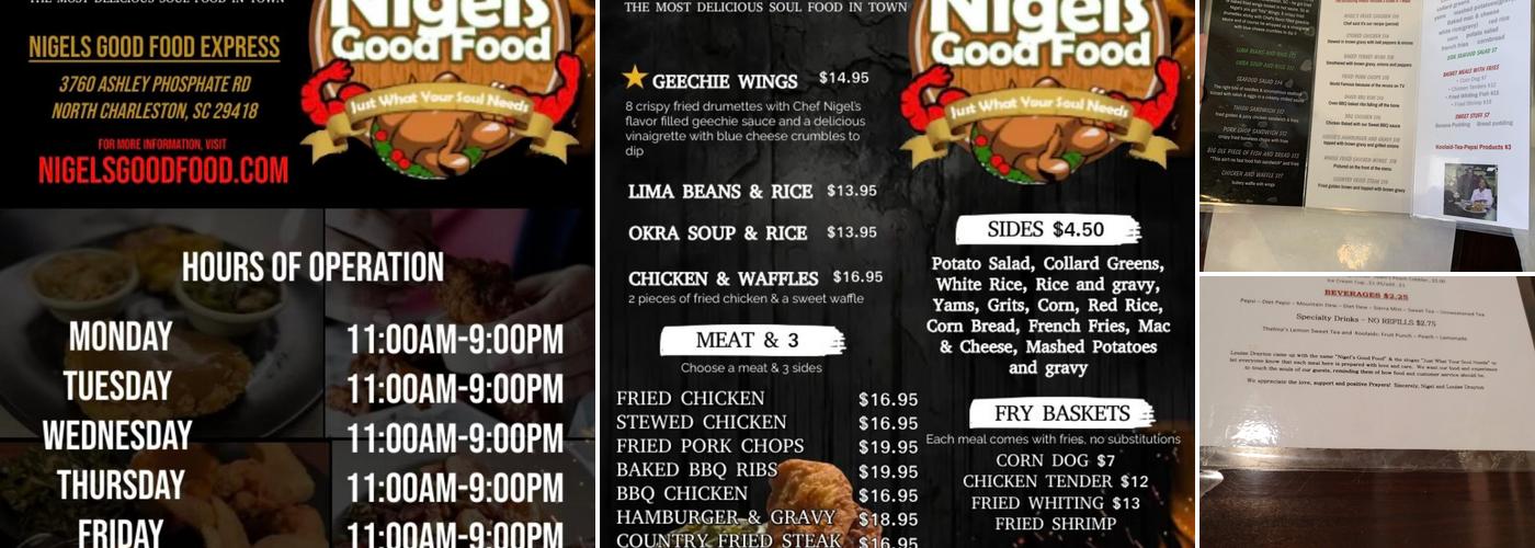 Nigel's Good Food Express Menu