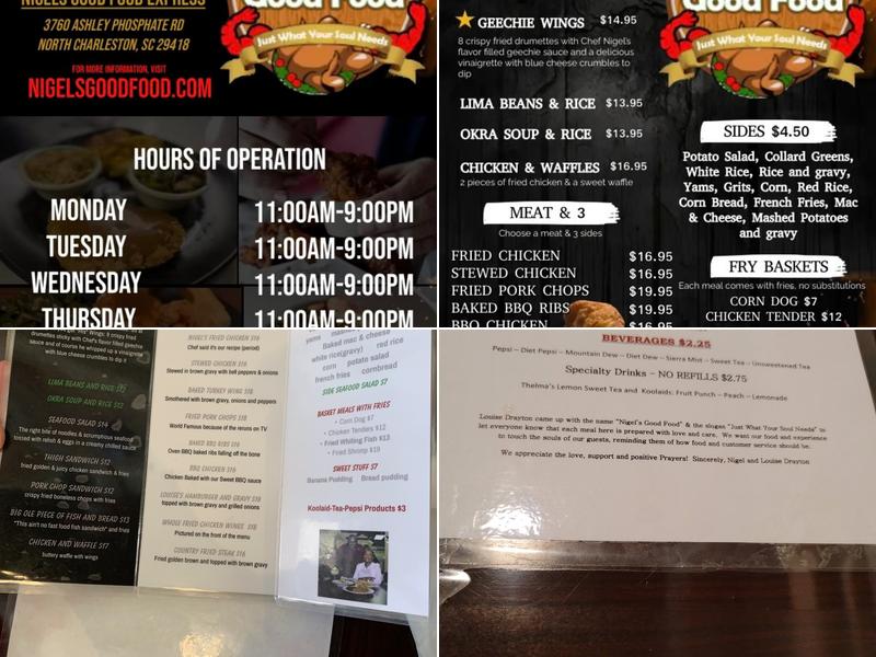 Nigel's Good Food Express Menu