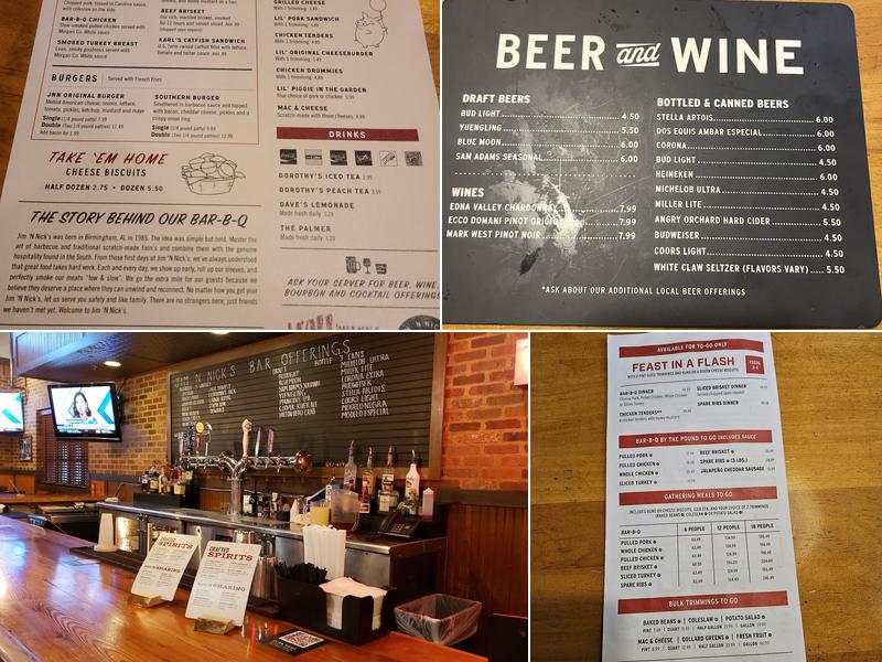 Jim 'N Nick's Bar-B-Q Menu