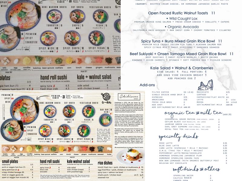 Again Cafe x Chibiscus Ramen Menu