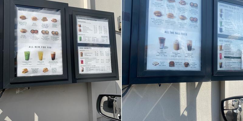 Starbucks Coffee Company Menu