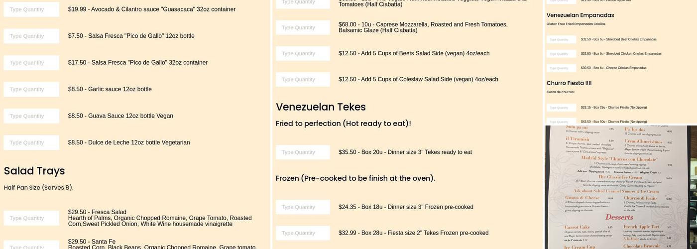 Amara Cafe & Restaurant Menu