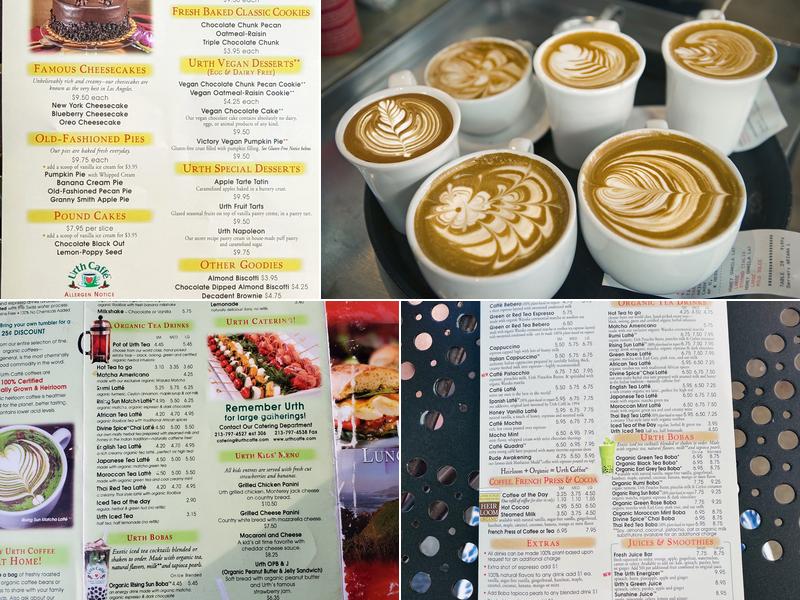 Urth Caffe Pasadena Menu