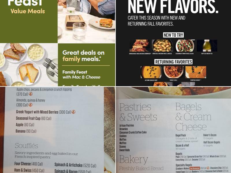 Panera Bread Menu