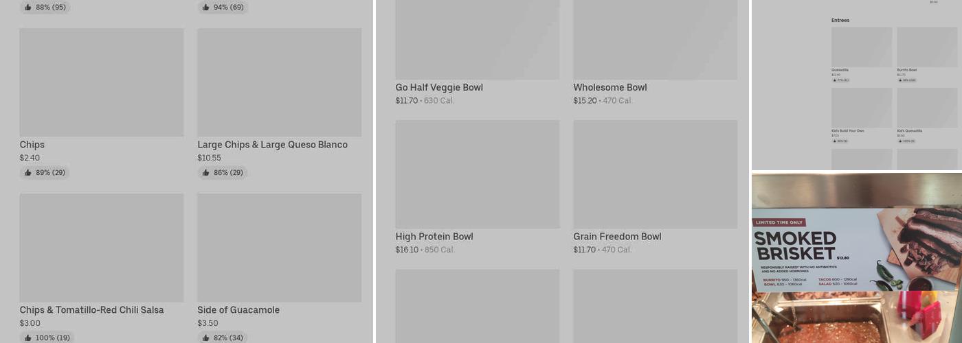 Chipotle Mexican Grill Menu