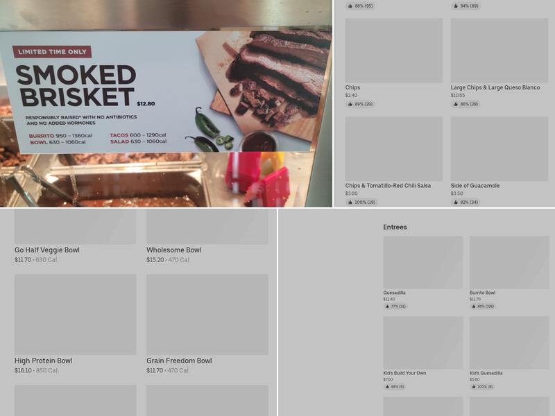 Chipotle Mexican Grill Menu