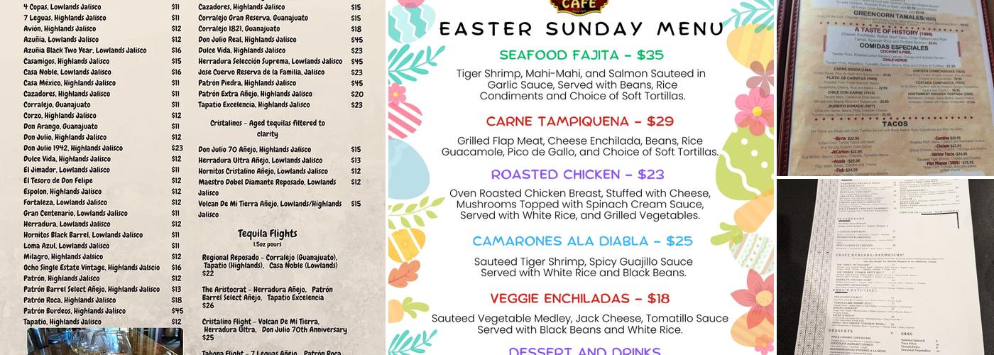 El Cholo Café Pasadena Menu