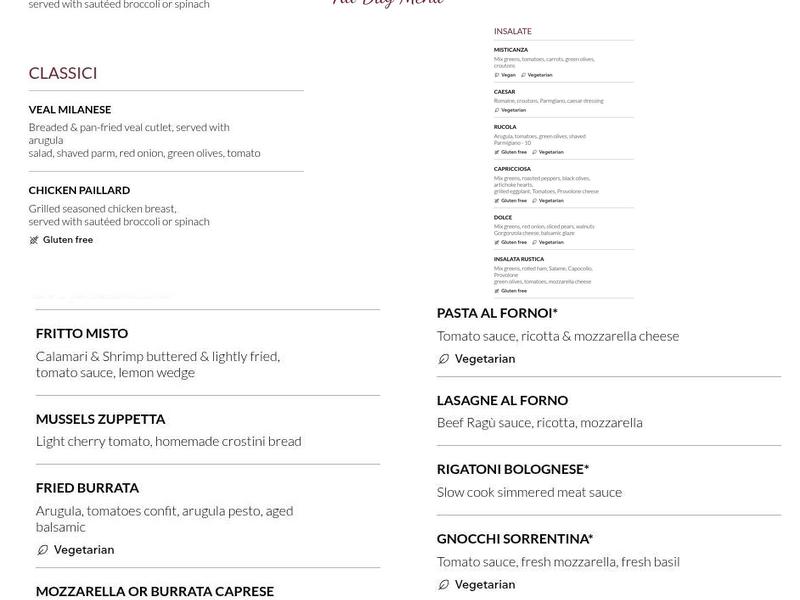 Palace Southside Menu