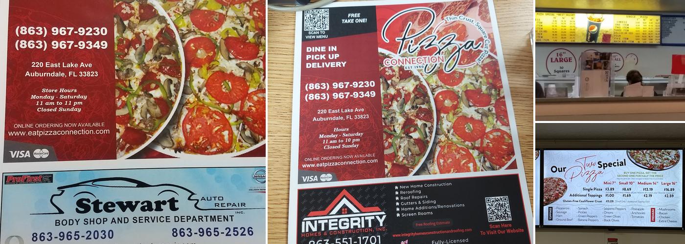 Pizza Connection Menu