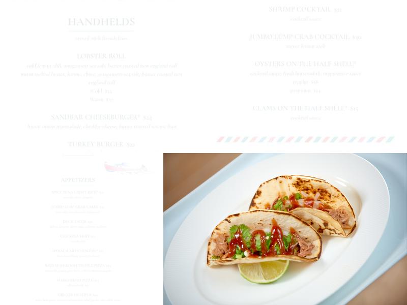 Sandbar Menu