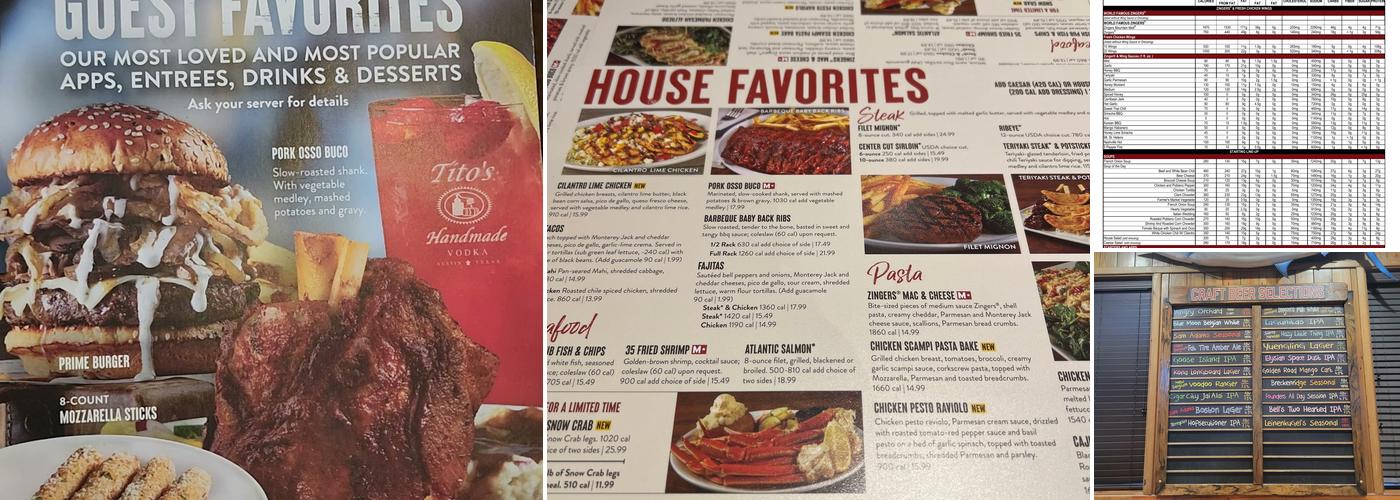 Miller's Ale House Menu