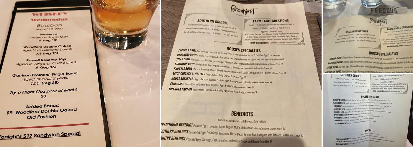 Frescos Southern Kitchen & Bar Menu