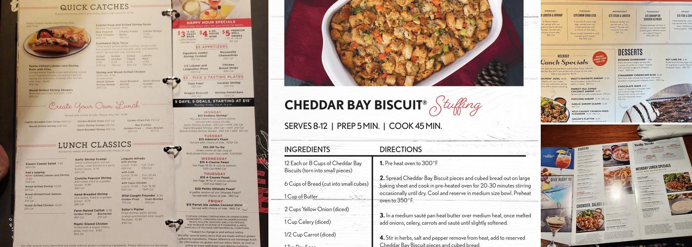 Red Lobster Menu