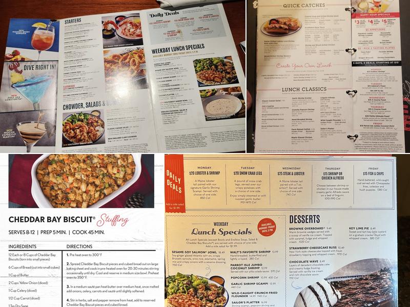 Red Lobster Menu