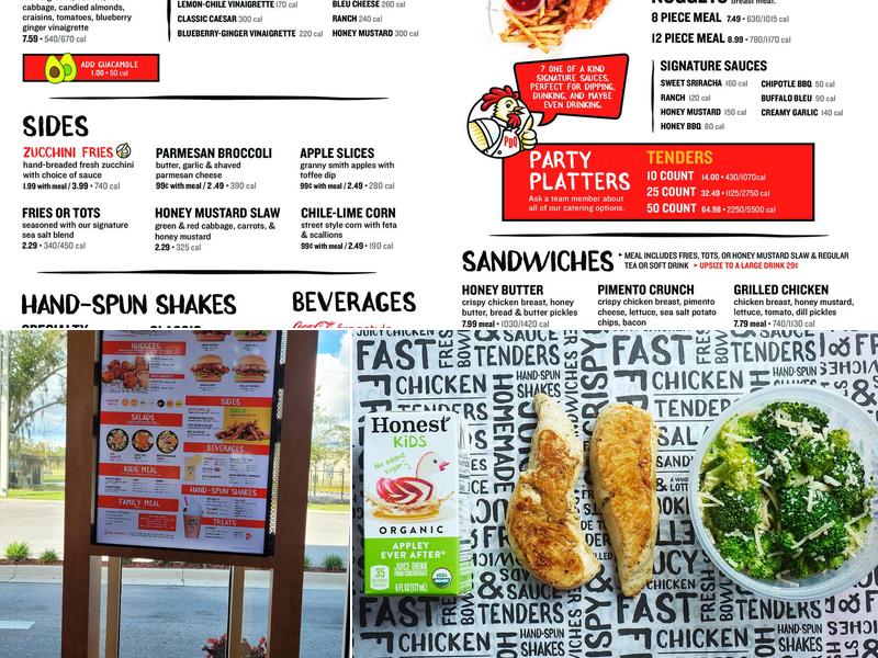 PDQ Chicken Menu