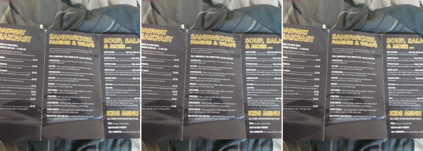 Apostrophe Cafe & Lounge Menu