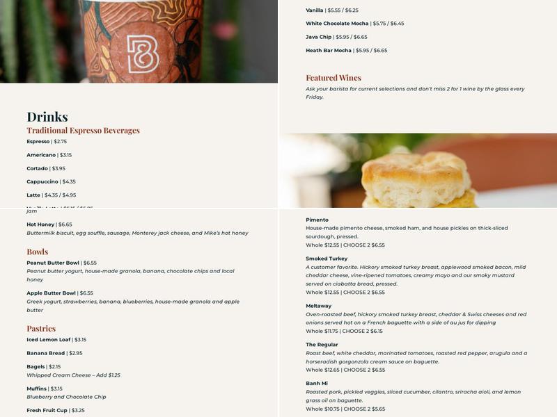 Black & Brew Menu
