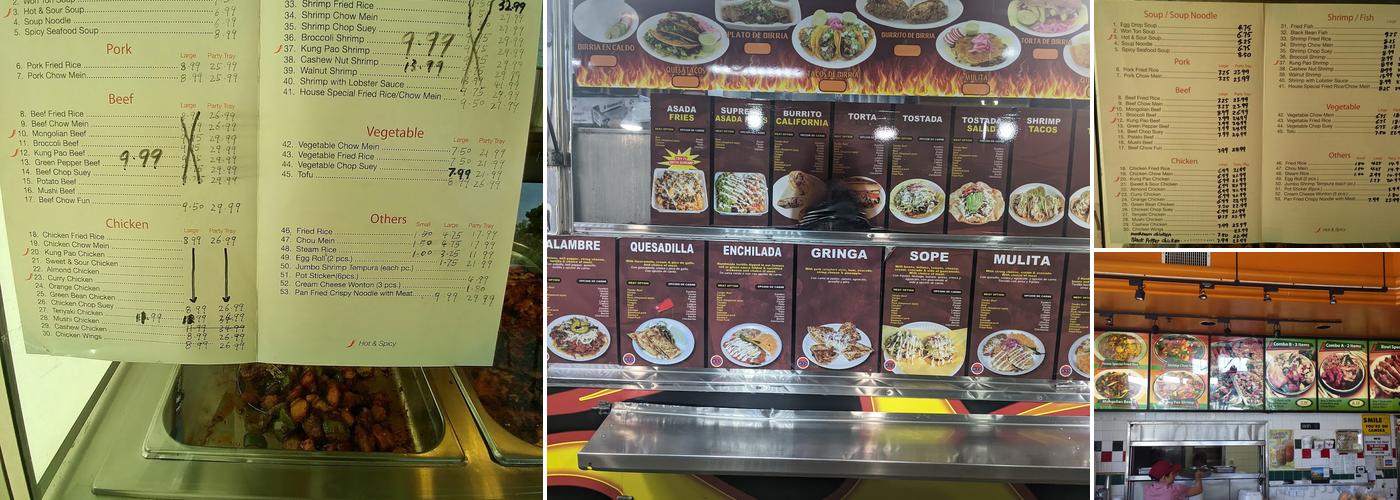 Wong's Wok Chinese Kitchen Menu