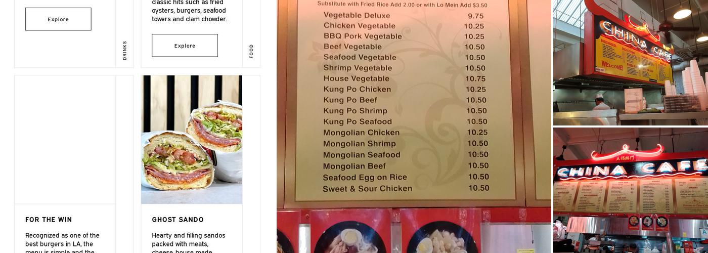 China Cafe Menu
