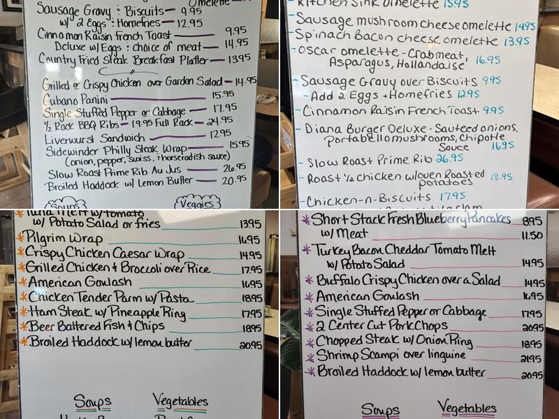 Burnt Hills Cafe Menu