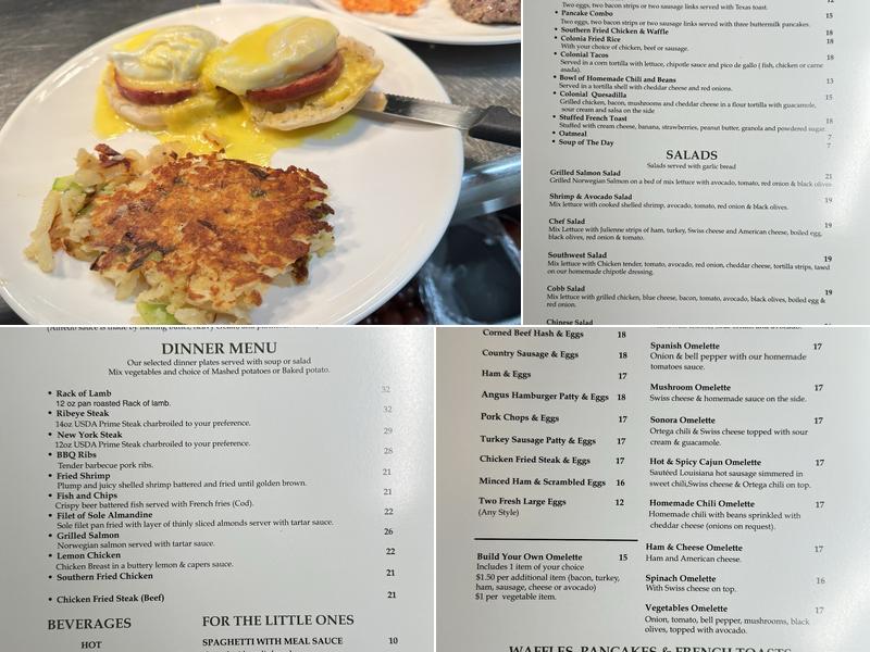 Colonial Kitchen Menu