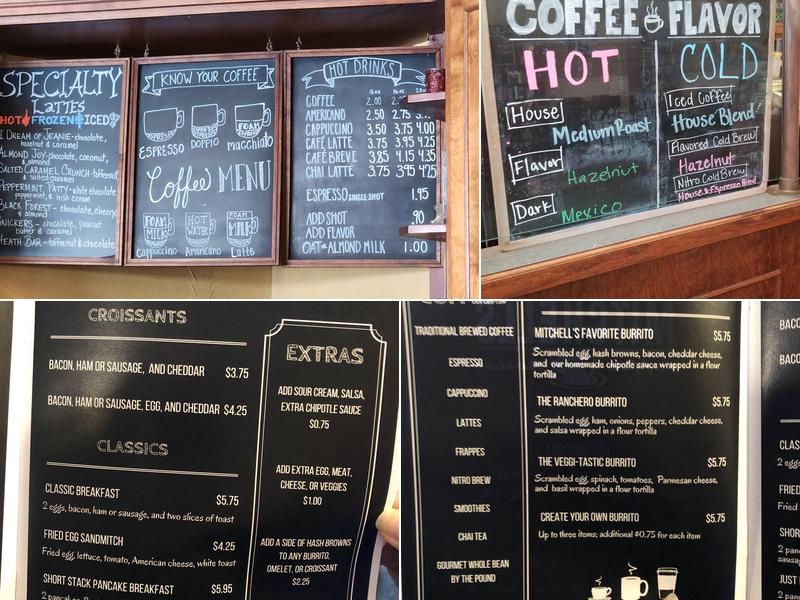 Mitchell's Coffee House Menu