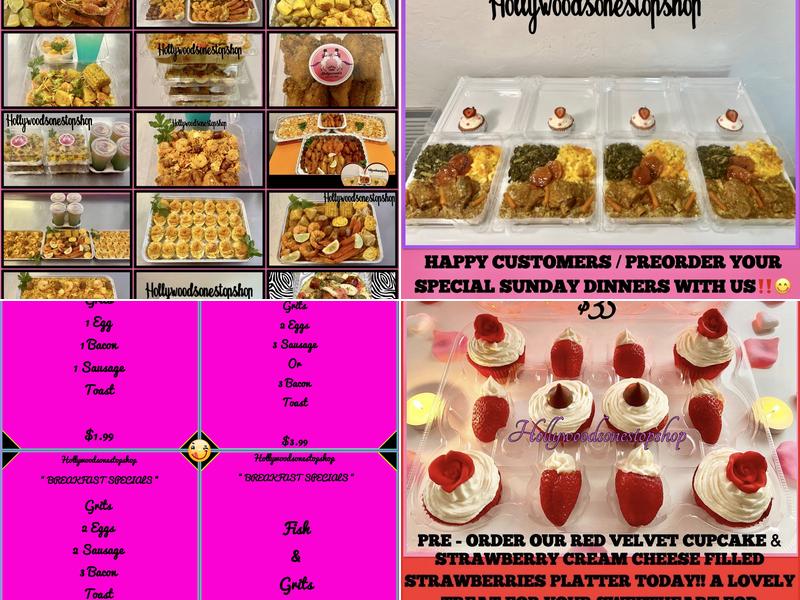 Hollywood's One Stop Shop Menu