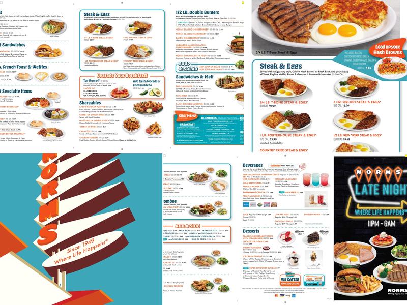 NORMS Restaurant Menu