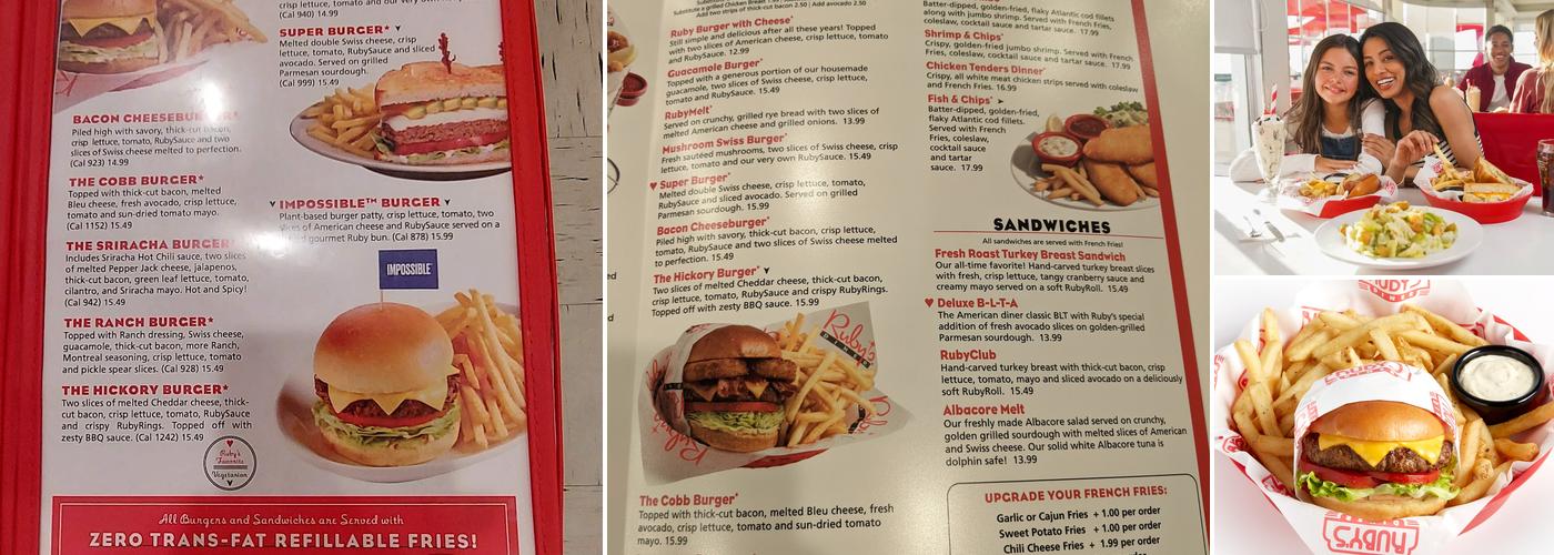 Ruby's Diner Menu