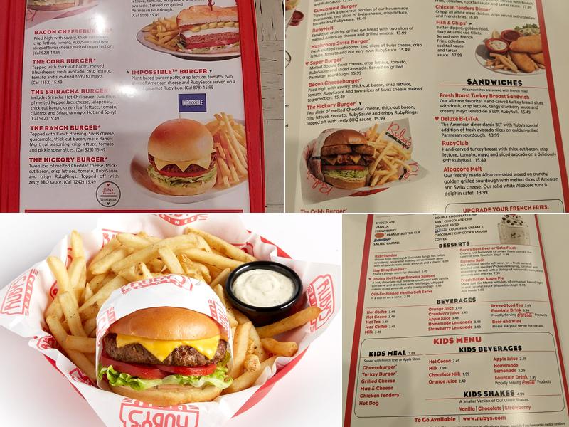 Ruby's Diner Menu