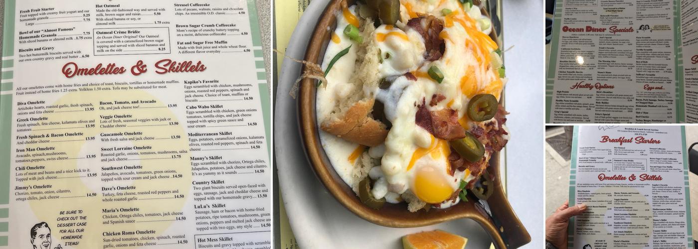 Ocean Diner Menu