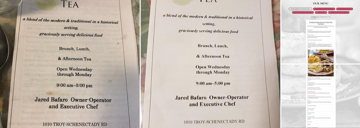 Tailored Tea Menu