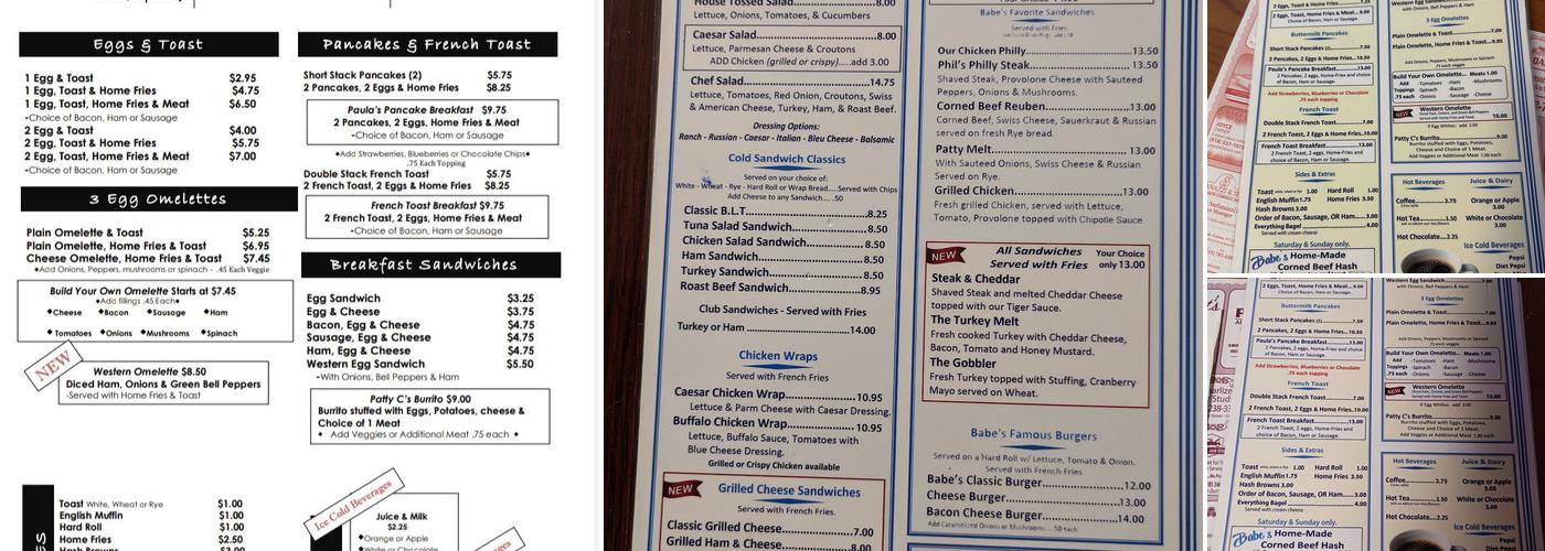 Babes Cafe And Catering Menu