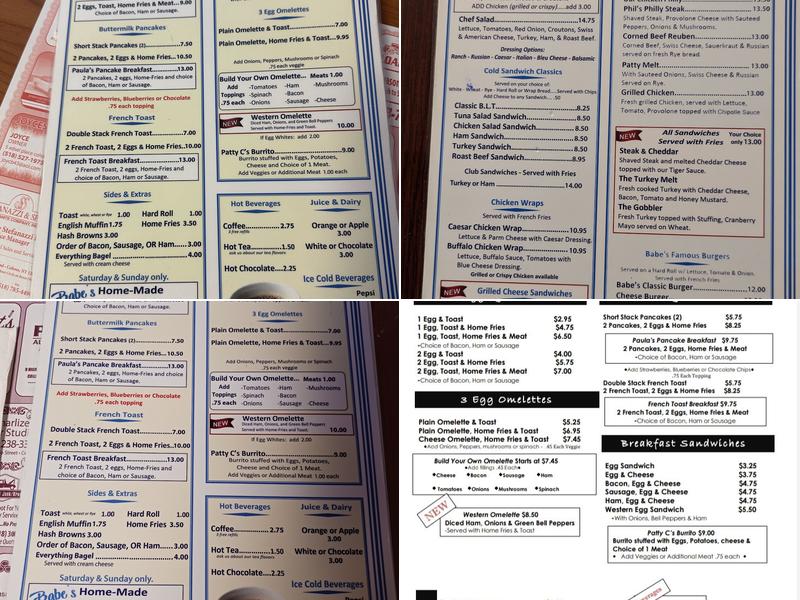 Babes Cafe And Catering Menu